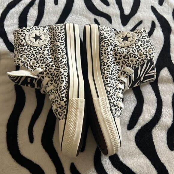 NWT Converse Chuck Taylor All Star sneakers zebra print 10.5 - Picture 5 of 8